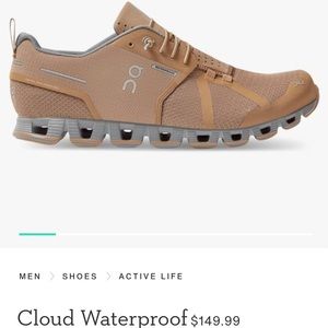 Men’s Cloud Waterproof - Chai/Lunar is the color size 10.5